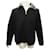 Hermès GILET HERMES COL CAMIONNEUR XXL 60 EN LAINE NOIR BLACK WOOL JACKET VEST  ref.1229634