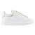 Oversized Sneakers - Alexander Mcqueen - Leather - White/silver Pony-style calfskin  ref.1229666