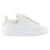 Oversized Sneakers - Alexander Mcqueen - Leather - White/silver Pony-style calfskin  ref.1229673