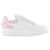 Oversized Hybrid Sneakers - Alexander McQueen - Leather - White/pink Pony-style calfskin  ref.1229678