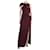 Nicholas Kirkwood Robe longue asymétrique bordeaux - taille UK 14 Polyester Rouge  ref.1229698