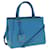 FENDI Petite To Jules Hand Bag Leather 2way Light Blue Auth 64810  ref.1230106