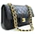Chanel Classic lined flap 9" Chain Shoulder Bag Black Lambskin Leather  ref.1230188
