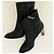 Botines Chanel con cadena de cuero negro - vista 10