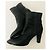 Botines Chanel con cadena de cuero negro - vista 18