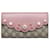 Gucci GG Canvas Peony Logo Faux Pearl Stud Continental Wallet 431474 Cloth  ref.1231133