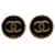 Pendientes de clip Chanel Gold CC Dorado Metal Chapado en oro  ref.1231194