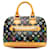 Louis Vuitton Black Monogram Multicolore Alma PM Leather Cloth  ref.1231201