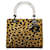 Dior Castaño Medio Nylon Estampado Leopardo Lady Dior Paño  ref.1231217