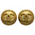 Chanel Gold CC Clip On Earrings Golden Metal Gold-plated  ref.1231236