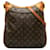 Louis Vuitton Brown Monogram Odeon MM Leather Cloth  ref.1231242