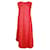 Pleats Please Robe longue plissée rouge vif Polyester  ref.1231301