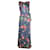 Diane Von Furstenberg Blue Floral Print Wrap Around Dress Silk  ref.1231338