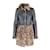 Abrigo de cuero Moschino barato y elegante con piel estampada de leopardo Multicolor  ref.1231814