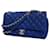 Classique Chanel Matelassé Cuir Bleu  ref.1231880