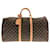 Louis Vuitton Keepall 55 Marrom Lona  ref.1232062