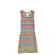 Chanel Mehrfarbig gestreiftes ärmelloses Kleid aus Baumwollstrick Mehrfarben Baumwolle  ref.1232086