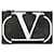 Logotipo de Valentino Garavani V Negro Cuero  ref.1232223