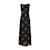 Vestido largo estampado barato y elegante de Moschino Negro Rayo  ref.1232316