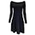 Autre Marque Rani Arabella Black Pointelle Long Sleeved Silk Knit Dress  ref.1232345