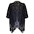 Ralph Lauren Black Label Pull en crochet tricoté à la main avec ourlet frangé Viscose Noir  ref.1232349