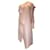 Autre Marque Vestido midi de satén con un hombro al descubierto en rosa rubor de Monse Viscosa  ref.1232356