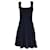 Herve Leger Mini-robe ajustée et évasée noire sans manches Viscose  ref.1232371