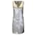 Autre Marque Narciso Rodriguez Vestido de satén de seda sin mangas metalizado plateado en mercurio Plata  ref.1232373