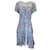 Jason Wu Light Blue Multi Floral Printed Short Sleeved Silk Dress  ref.1232376