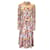 Autre Marque Jonathan Cohen White Multi Floral Printed Belted Long Sleeved Cotton Midi Dress Multiple colors  ref.1232377