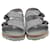 Dior x Birkenstock Sandales plates Milano grises Toile  ref.1232390