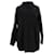 Tommy Hilfiger Suéter feminino com manga listrada e gola alta Preto Algodão  ref.1232506