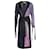 Diane Von Furstenberg Robe Portefeuille Kimono En Velours Dévoré En Viscose Multicolore Fibre de cellulose  ref.1232546
