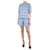 Autre Marque Blue bejewelled top and lace shorts set - size M Cotton  ref.1232762