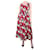 Prada Robe midi rouge sans manches à imprimé floral - taille UK 8 Coton  ref.1232782