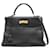 Hermès Kelly noire vintage 1997 32 Sac en cuir Retourne Clémence  ref.1232798