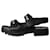 Céline Black strappy sandals - size EU 41 Leather  ref.1232816