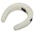 Chanel White Shearling Logo Headband Fur  ref.1232830