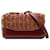 Chanel Red Tweed Gabrielle Double Zip Clutch with Chain Dark red Leather Cloth  ref.1232838
