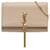 Yves Saint Laurent YSL Braune mittelgroße Kate-Quasten-Umhängetasche mit Monogramm Beige Leder Kalbähnliches Kalb  ref.1232876