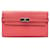 Hermès Hermes Pink Chevre Classic Kelly Portemonnaie Leder Kalbähnliches Kalb  ref.1232890