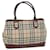 BURBERRY Nova Check Tote Bag Coated Canvas Beige Auth yk10308 Cloth  ref.1233021