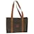 Céline CELINE Macadam Canvas Shoulder Bag PVC Leather Brown Auth ep3178  ref.1233036
