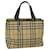 BURBERRY Nova Check Hand Bag Coated Canvas Beige Auth bs11630 Cloth  ref.1233069