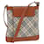 BURBERRY Nova Check Shoulder Bag Nylon Leather Beige Auth 64942  ref.1233072