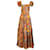 Autre Marque La linedJ Orange Multi Lily Print Cotton Poplin Scarlett Dress Multiple colors  ref.1233371