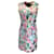 Marc Jacobs Mehrfarbiges, ärmelloses Leinenkleid mit Pailletten und Blumenmuster Mehrfarben  ref.1233388