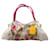 Etro White / Pink Multi Floral Embroidered Canvas Shoulder Bag Multiple colors Cloth  ref.1233395