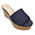 Jimmy Choo Blue Dark Denim Platform Cork Wedge Sandals Cloth  ref.1233397
