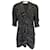 Saint Laurent negro / Blanquecino 2017 Vestido de crepé con estampado de lunares Viscosa  ref.1233431